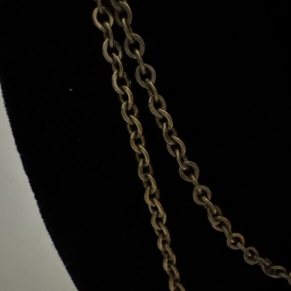 Vintage Estate Long Gold Tone Red White And Blue Chain 56 Inches Xtra Long - Picture 4 of 9